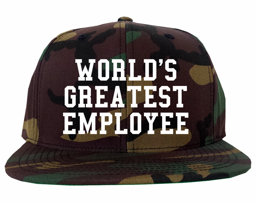 Worlds Greatest Employee Funny Christmas Mens Snapback Hat