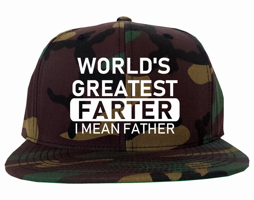 Worlds Greatest Farter Father Dad Day Mens Snapback Hat