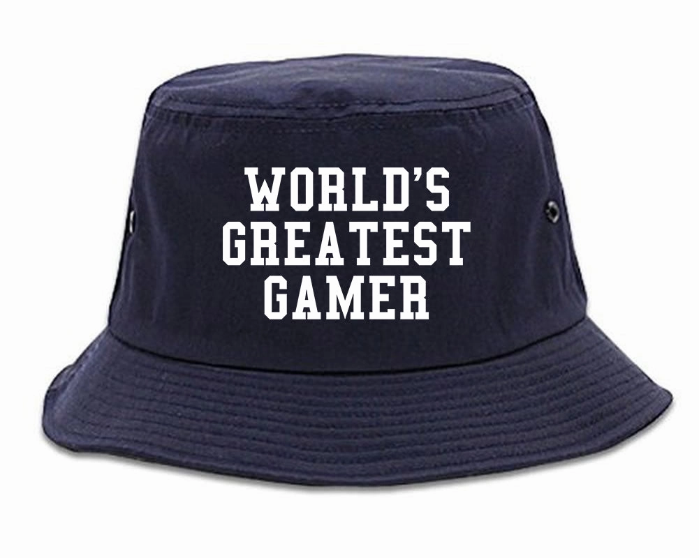 Worlds Greatest Gamer Funny Gaming Mens Bucket Hat