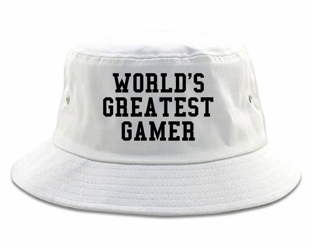 Worlds Greatest Gamer Funny Gaming Mens Bucket Hat
