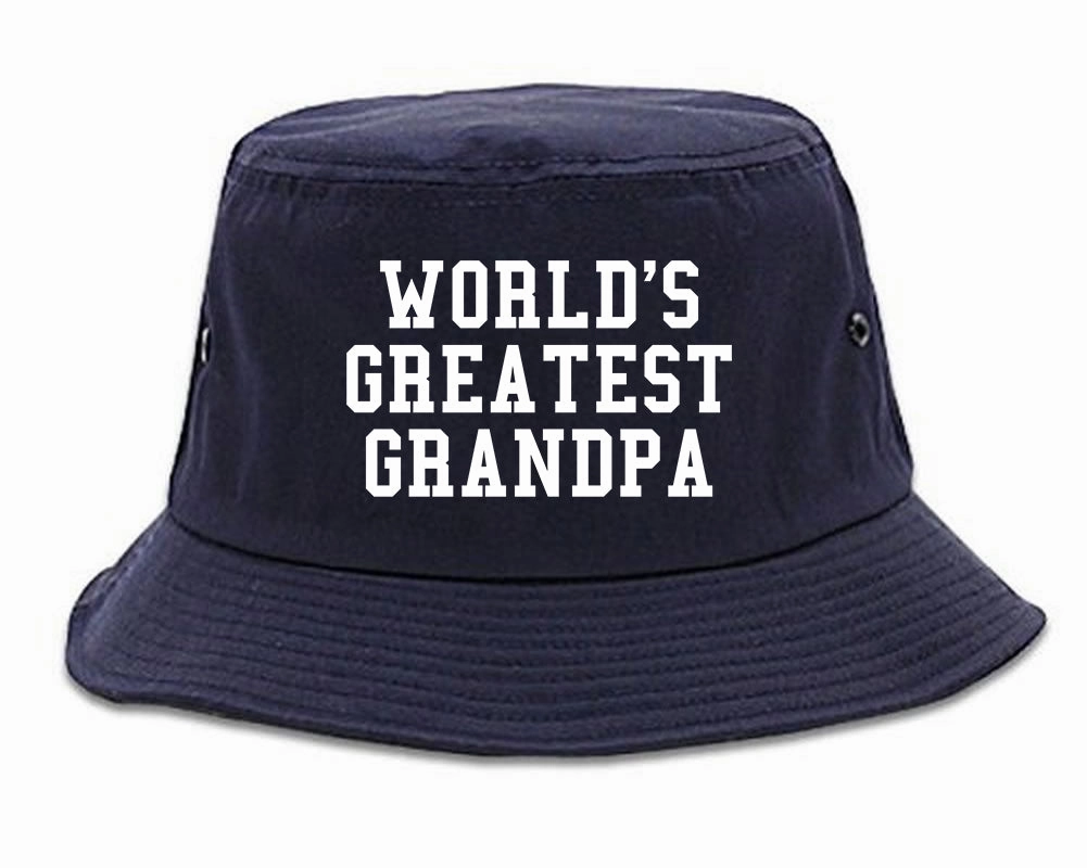 Worlds Greatest Grandpa Fathers Day Mens Bucket Hat