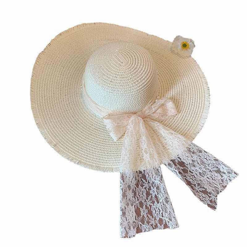 Woven French Style Wide Brim Straw Hat