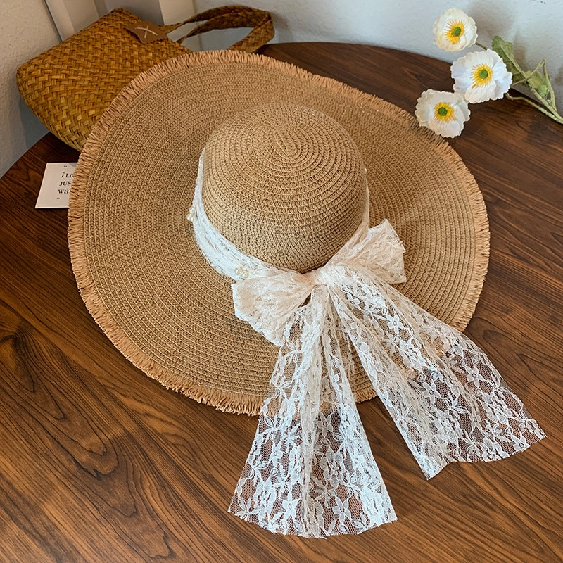 Woven French Style Wide Brim Straw Hat