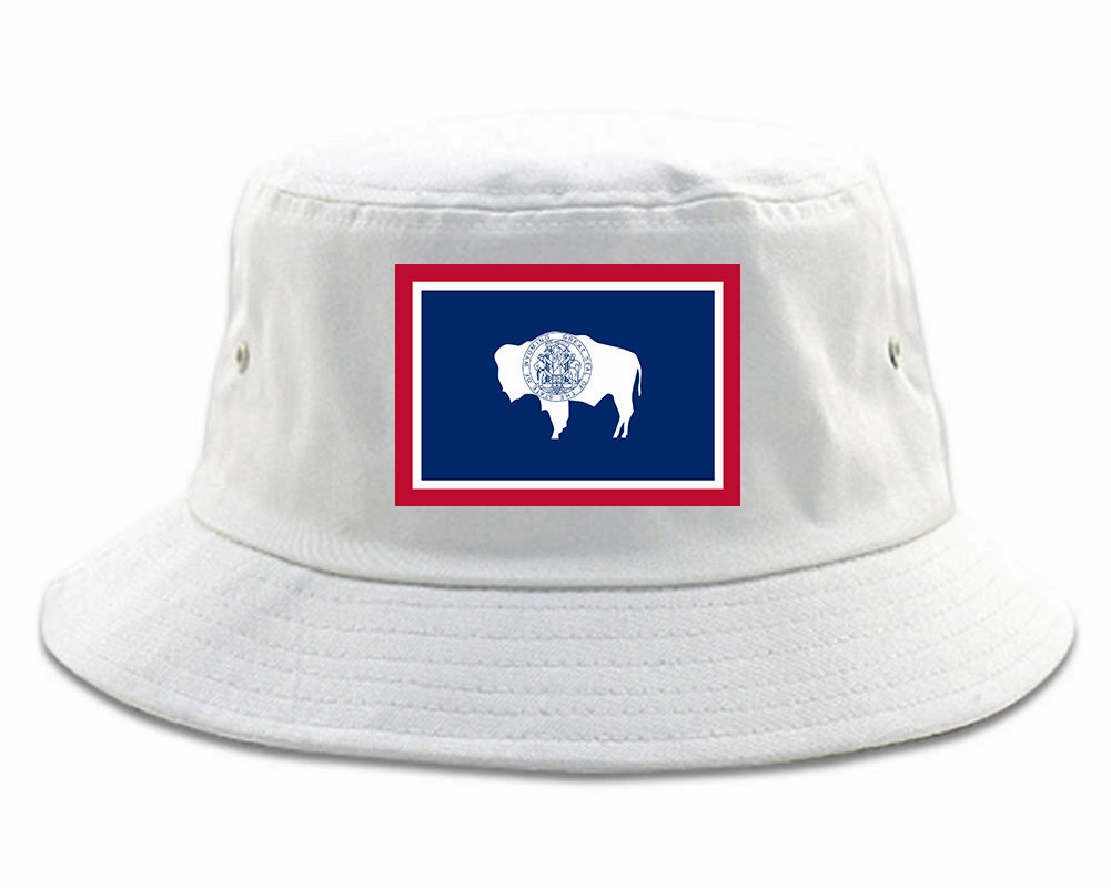 Wyoming State Flag WY Chest Mens Bucket Hat