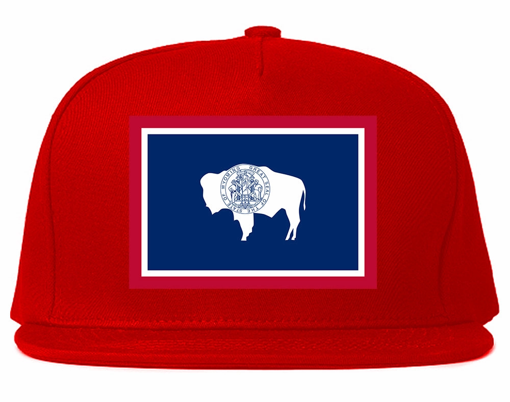 Wyoming State Flag WY Chest Mens Snapback Hat