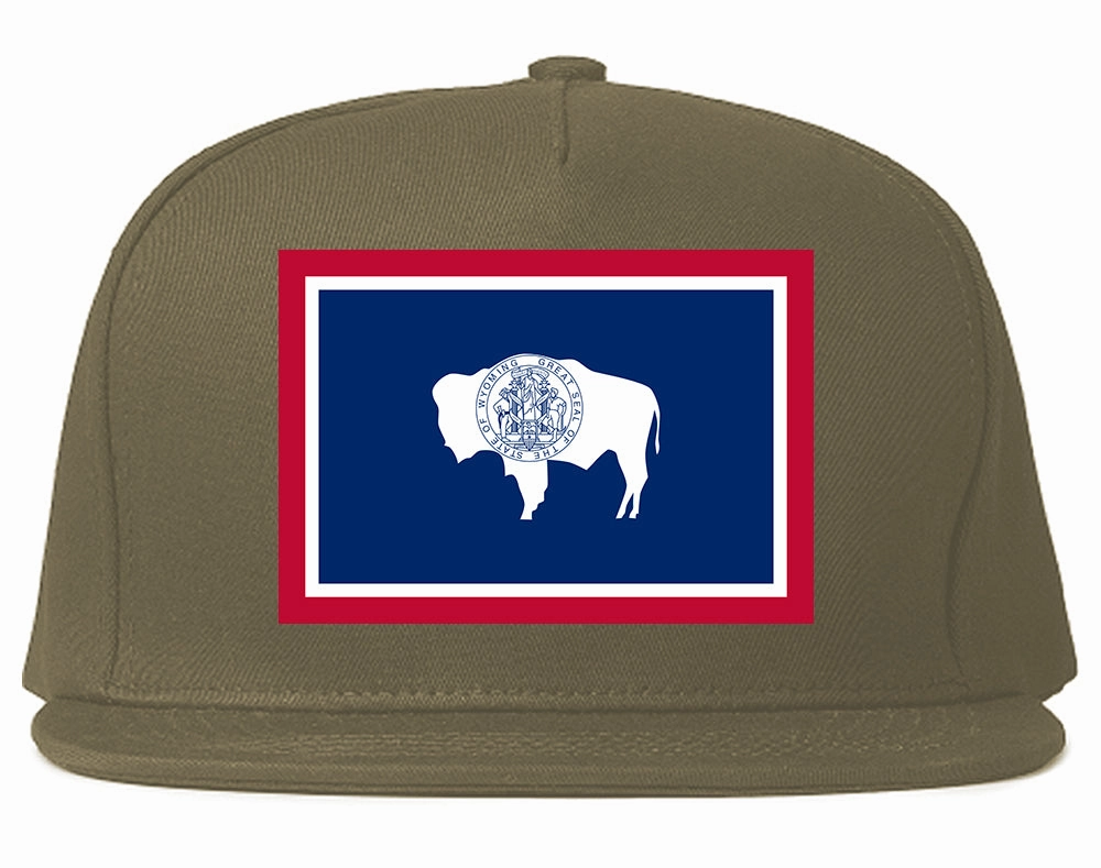 Wyoming State Flag WY Chest Mens Snapback Hat