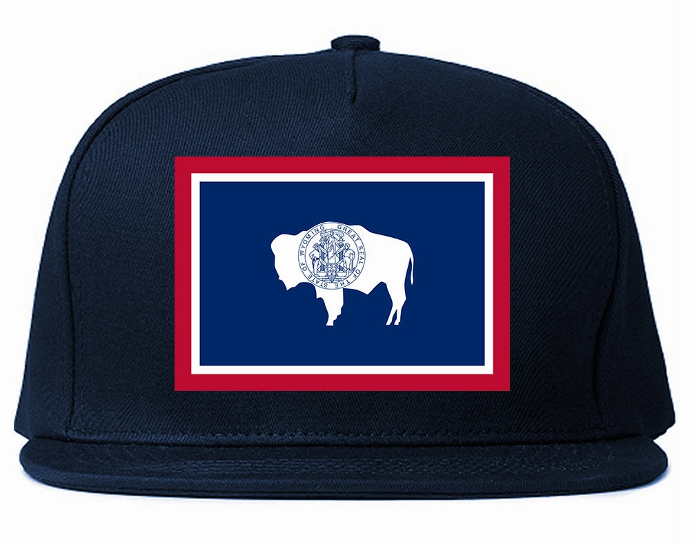 Wyoming State Flag WY Chest Mens Snapback Hat