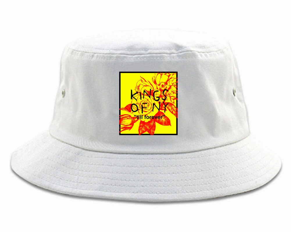 Yellow Rose Till Forever Box Logo Mens Bucket Hat
