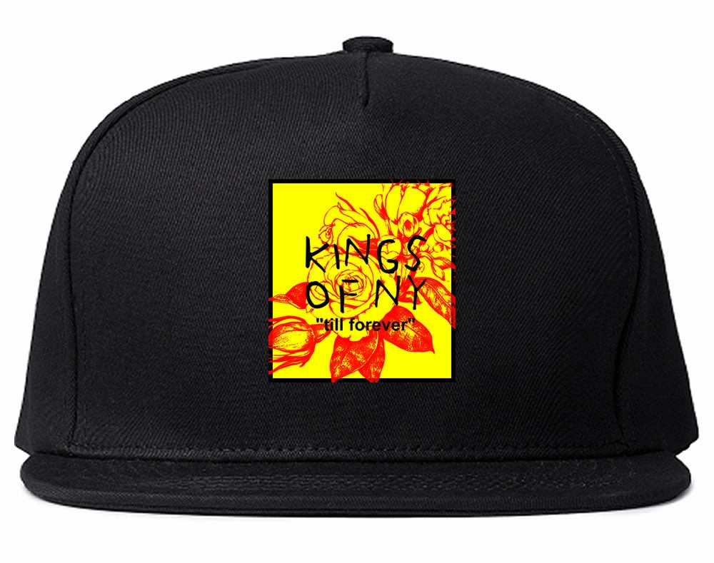 Yellow Rose Till Forever Box Logo Mens Snapback Hat Cap
