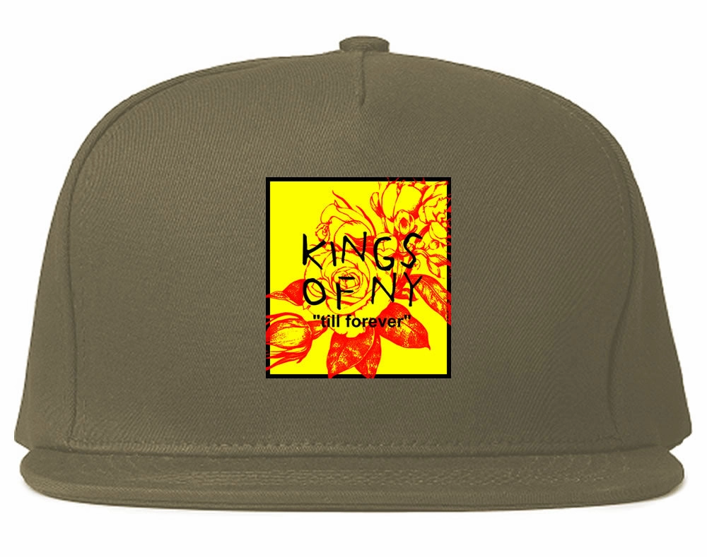 Yellow Rose Till Forever Box Logo Mens Snapback Hat Cap