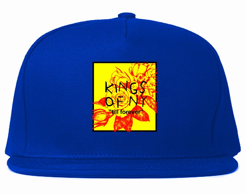 Yellow Rose Till Forever Box Logo Mens Snapback Hat Cap