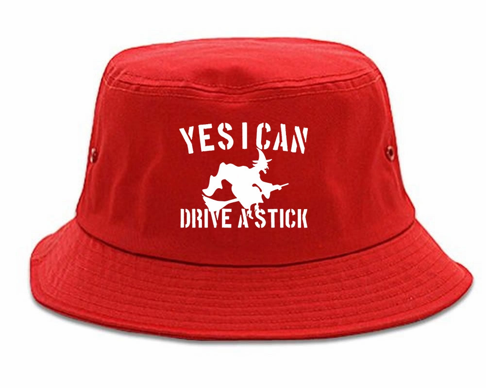 Yes I Can Drive A Stick Witch Mens Bucket Hat