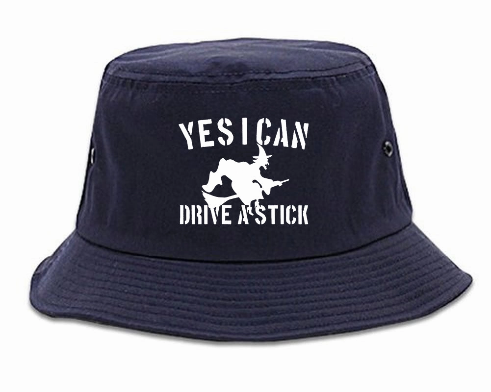 Yes I Can Drive A Stick Witch Mens Bucket Hat