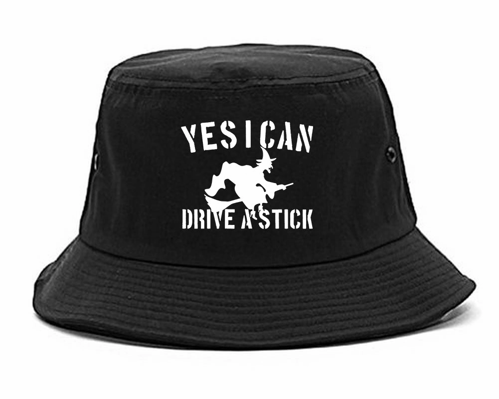 Yes I Can Drive A Stick Witch Mens Bucket Hat