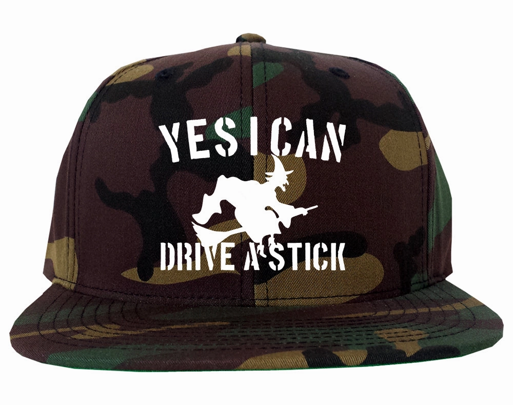 Yes I Can Drive A Stick Witch Mens Snapback Hat