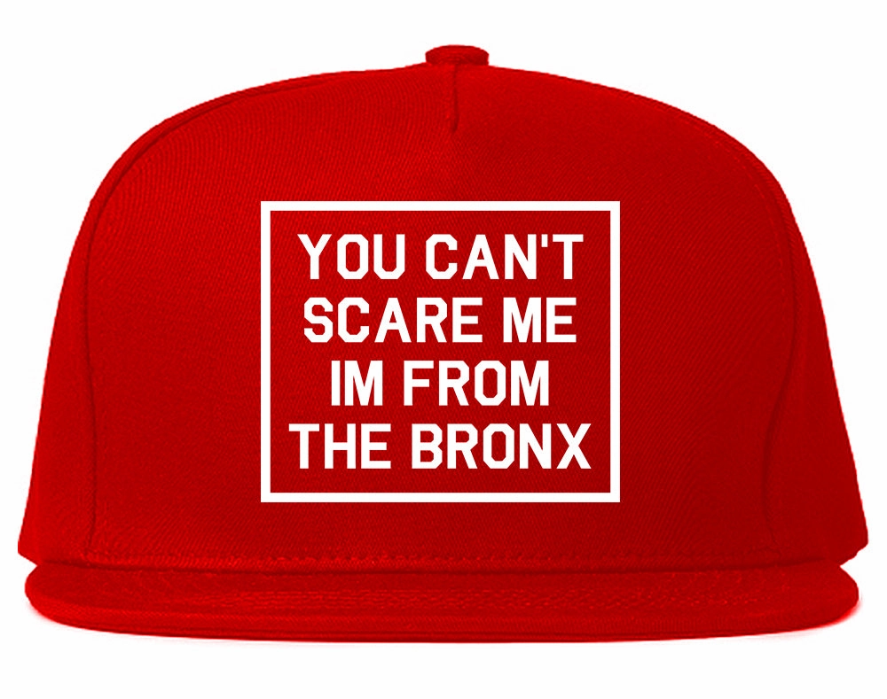 You Cant Scare Me Im From The Bronx Mens Snapback Hat