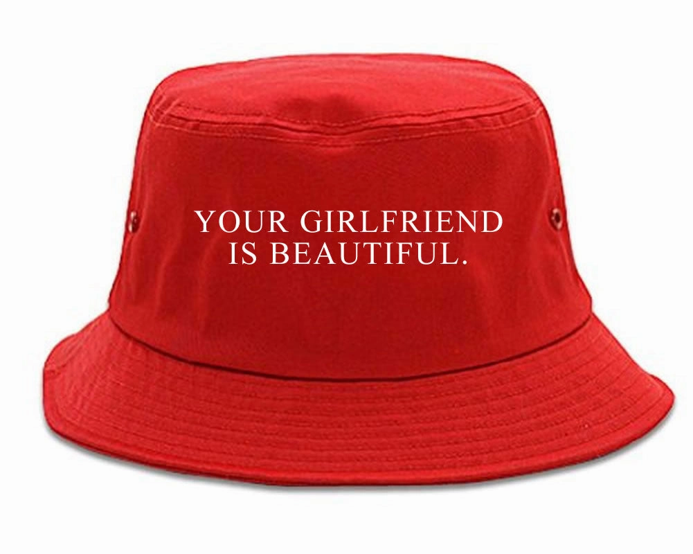 Your Girlfriend Is Beautiful Rose Mens Bucket Hat