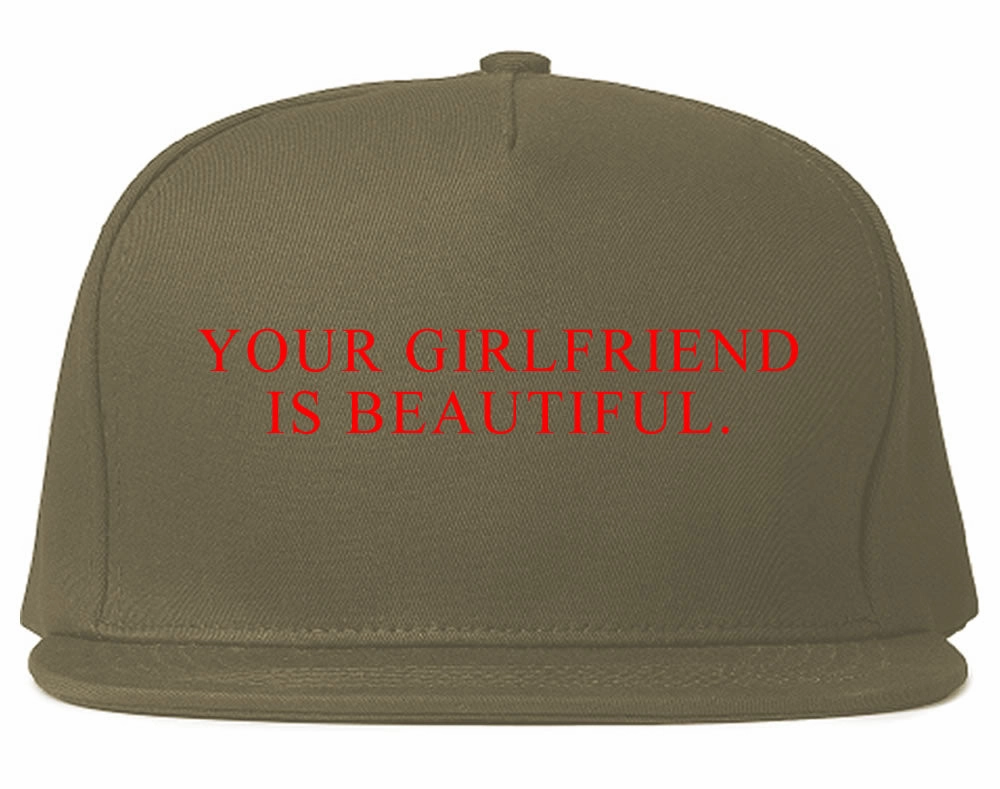 Your Girlfriend Is Beautiful Rose Mens Snapback Hat Cap
