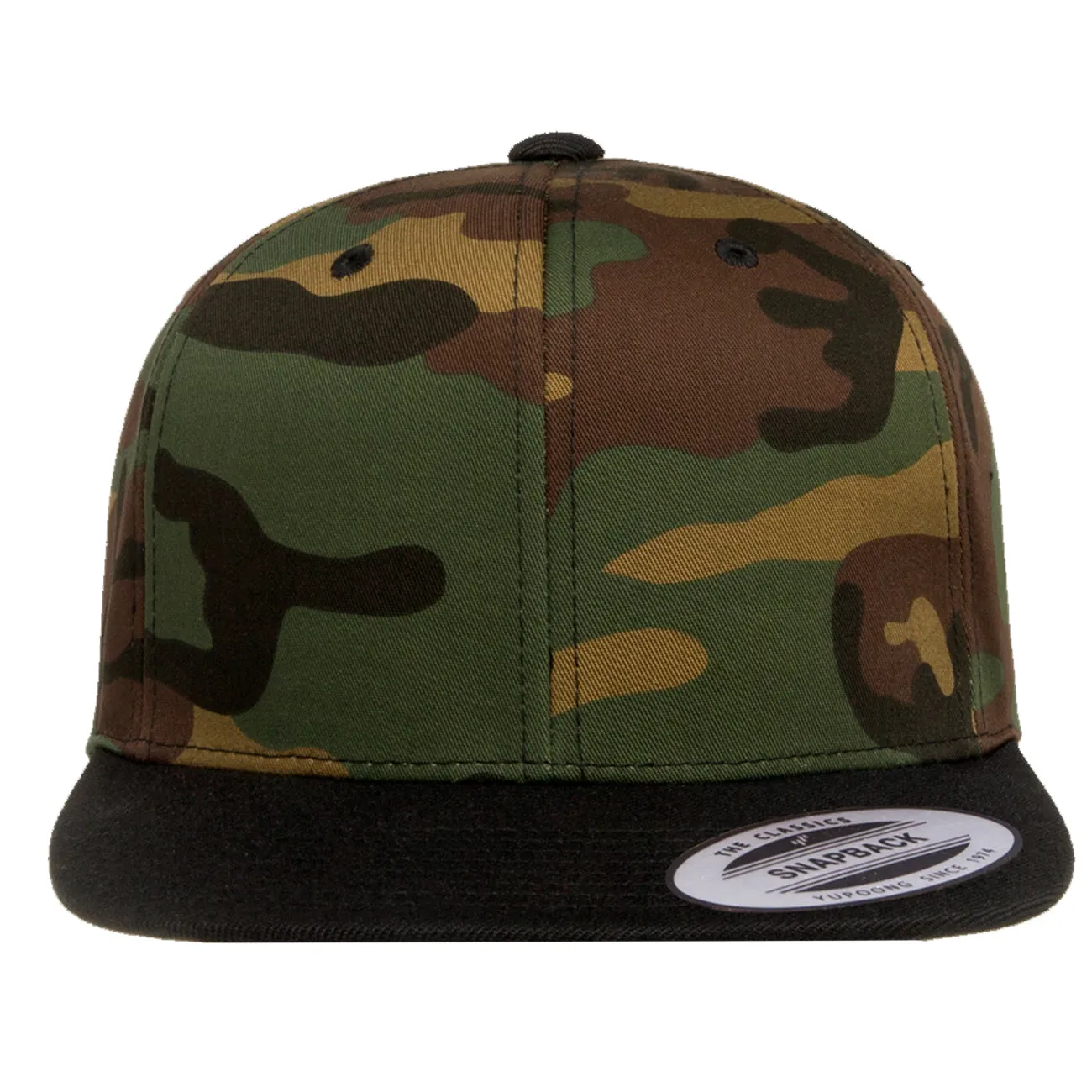 Yupoong Classic Premium Snapback Camo Cap - 2 Tone
