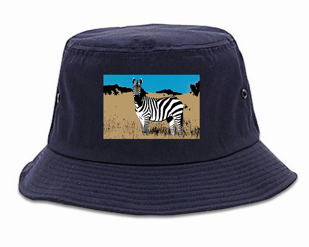 Zebra Artwork Wildlife Mens Bucket Hat