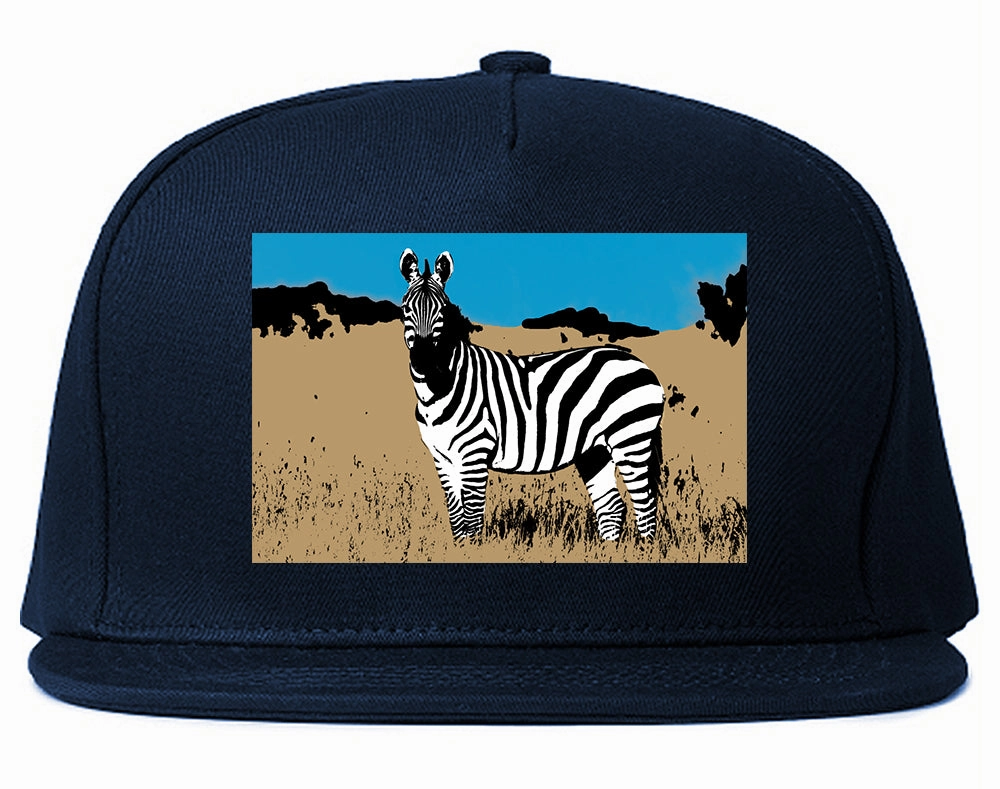 Zebra Artwork Wildlife Mens Snapback Hat