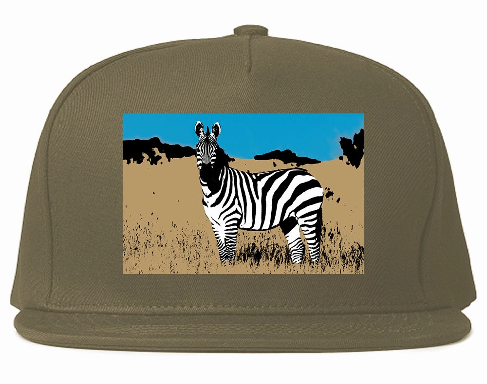 Zebra Artwork Wildlife Mens Snapback Hat