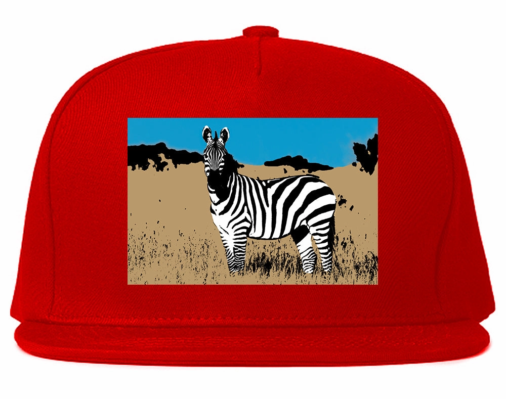 Zebra Artwork Wildlife Mens Snapback Hat