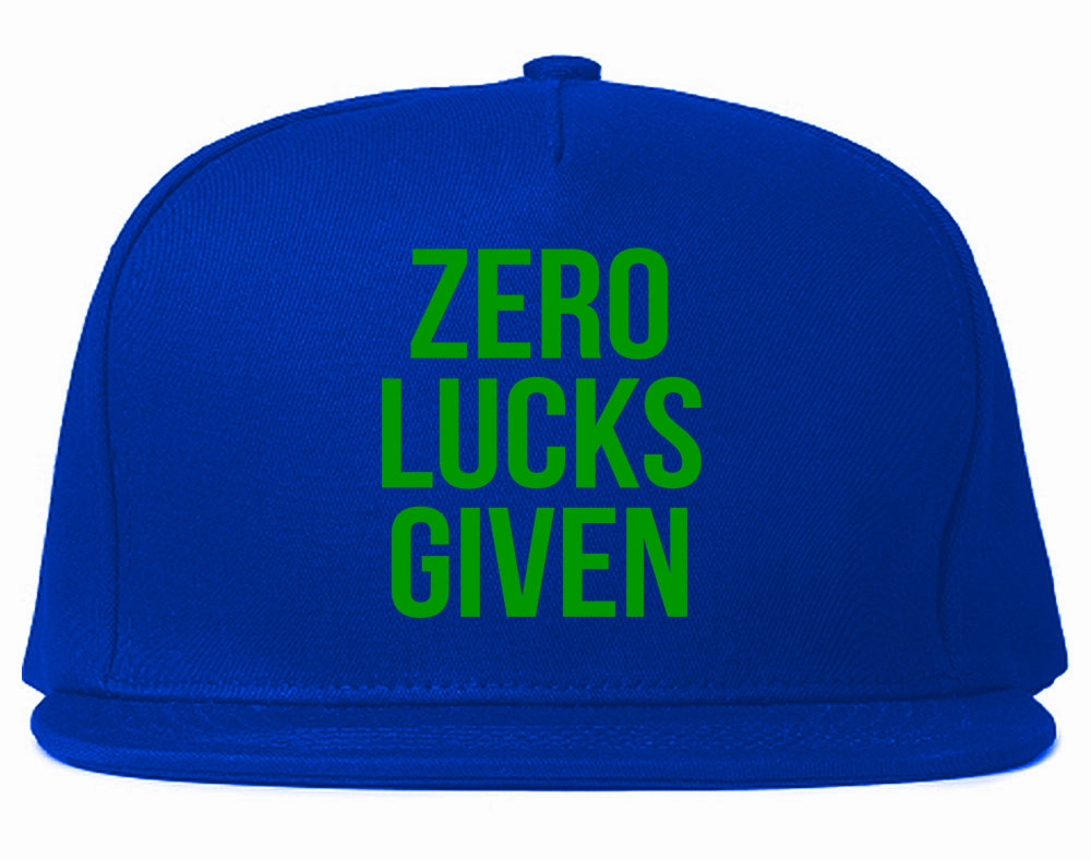 Zero Lucks Given Funny St Patricks Day Mens Snapback Hat